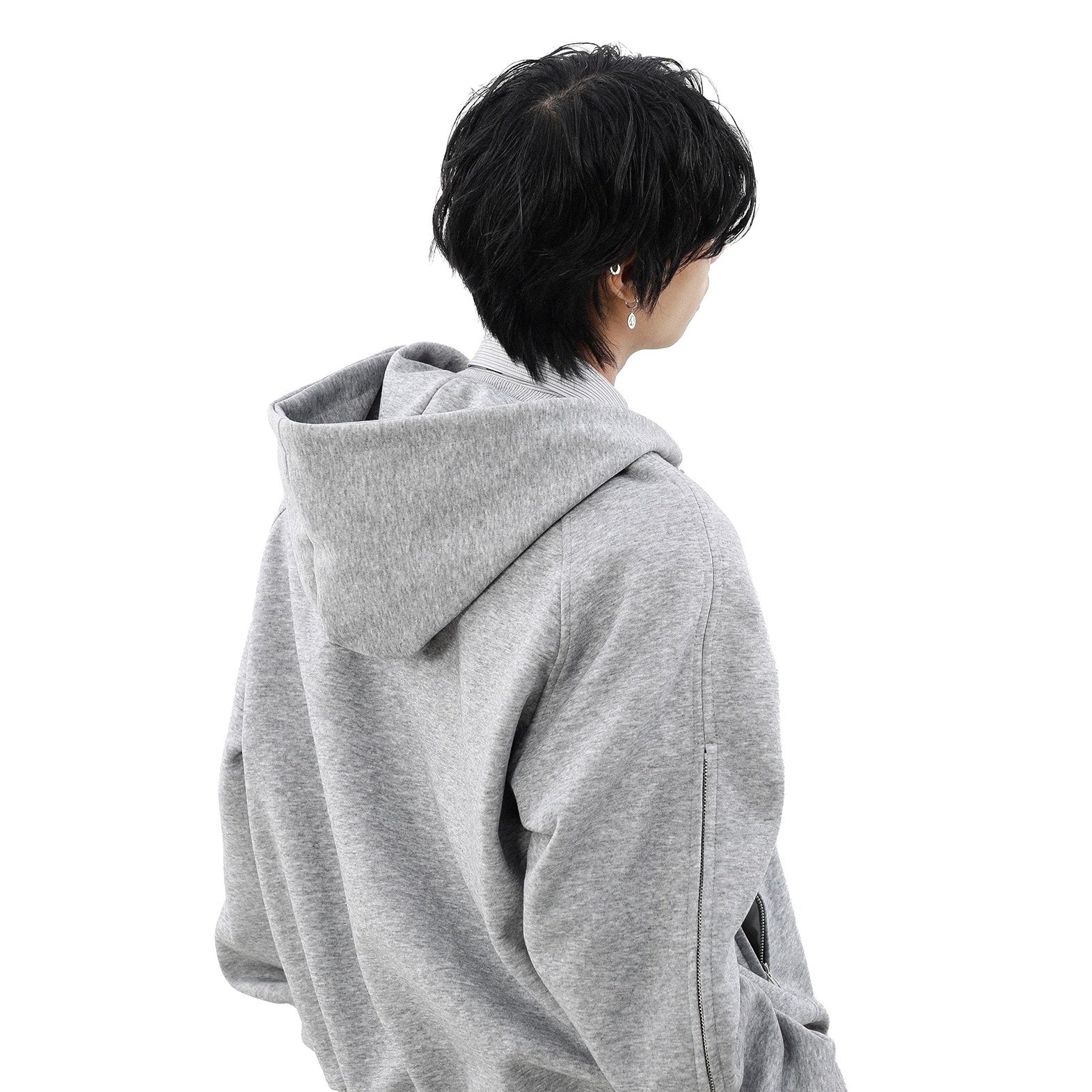 Washed Hooded Zipper Jacket MB7331