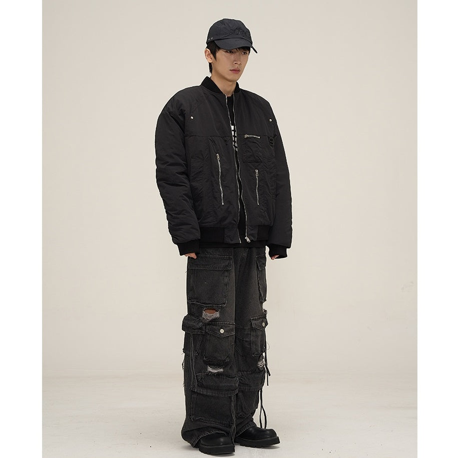 Heavy Industry Ripped Cargo Jeans MB7020