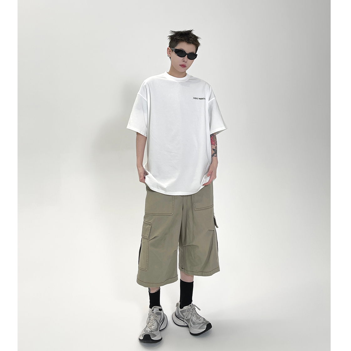 Simple Letter Print T-shirt EAT097
