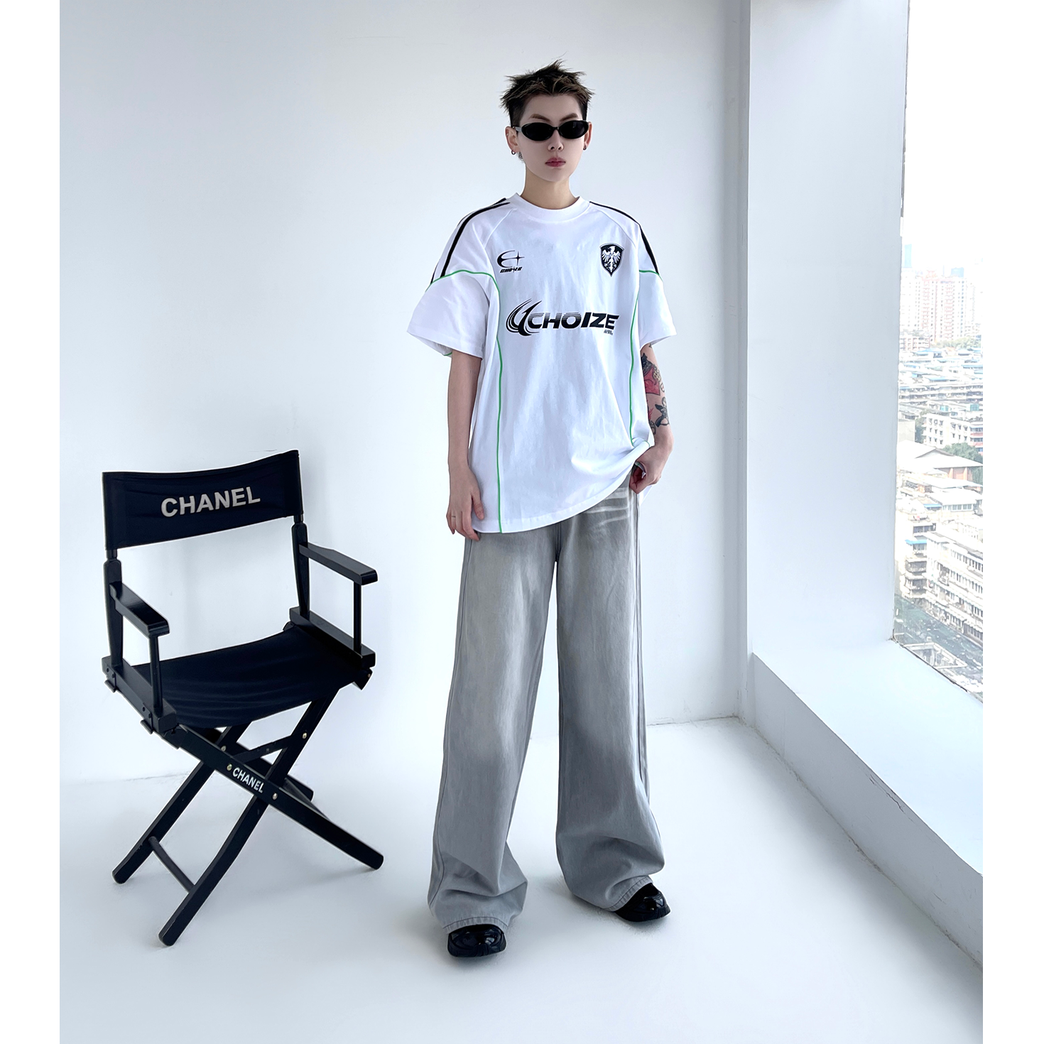 Motorcycle Print Sporty T-shirt EAT004