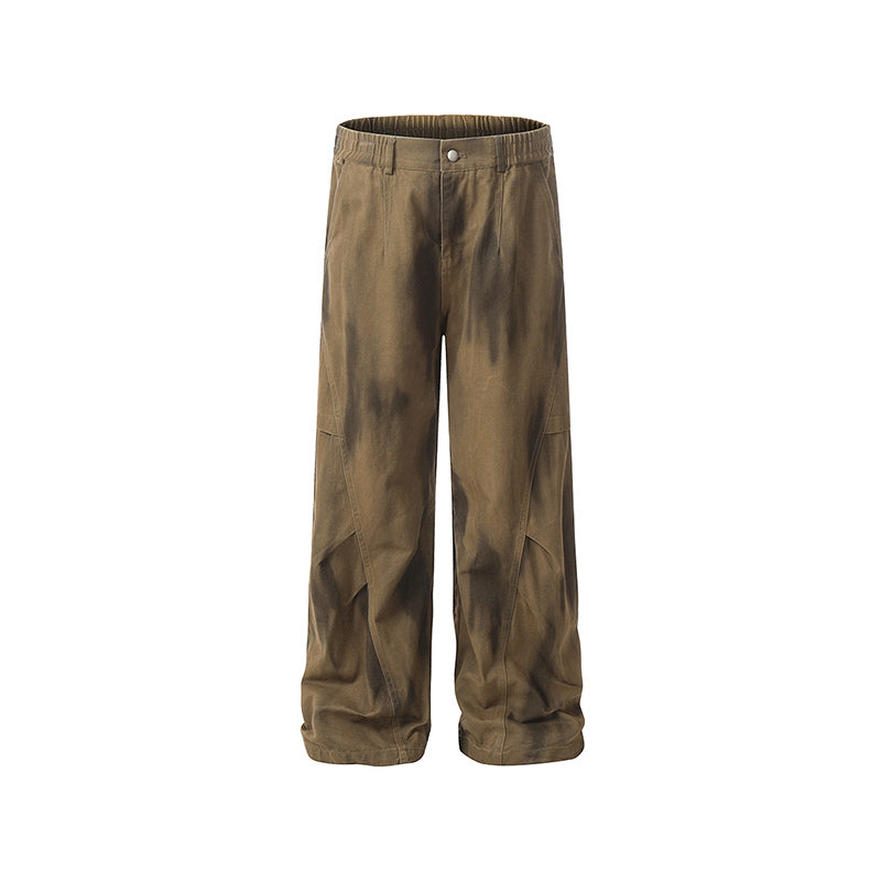 Pleated Dirty Dyed Loose Pants MB7336