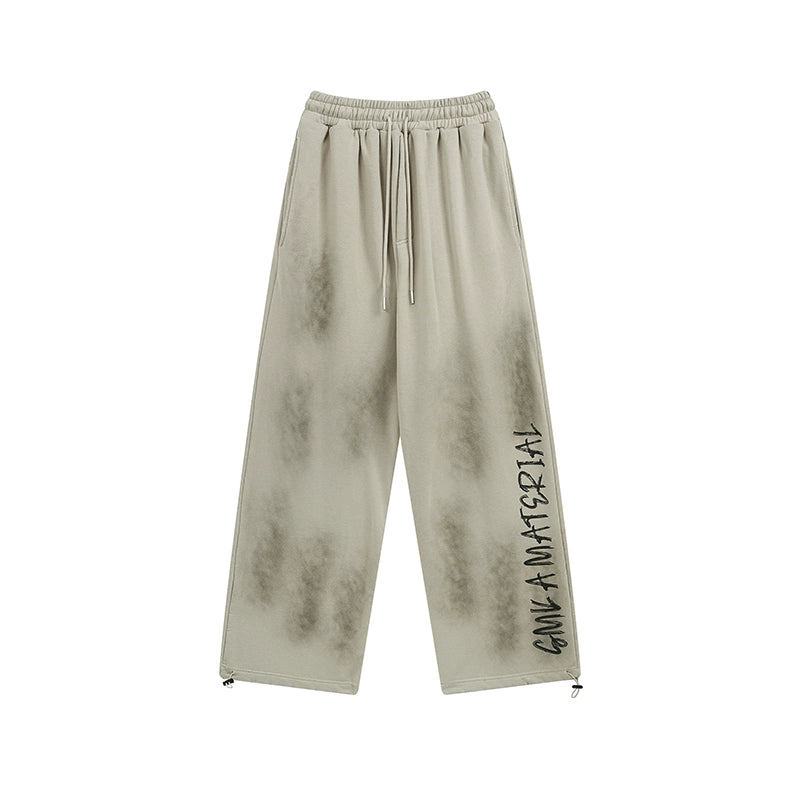 【上下別売り】Street Rubbing Dirty Graffiti Sweat Pants MR026