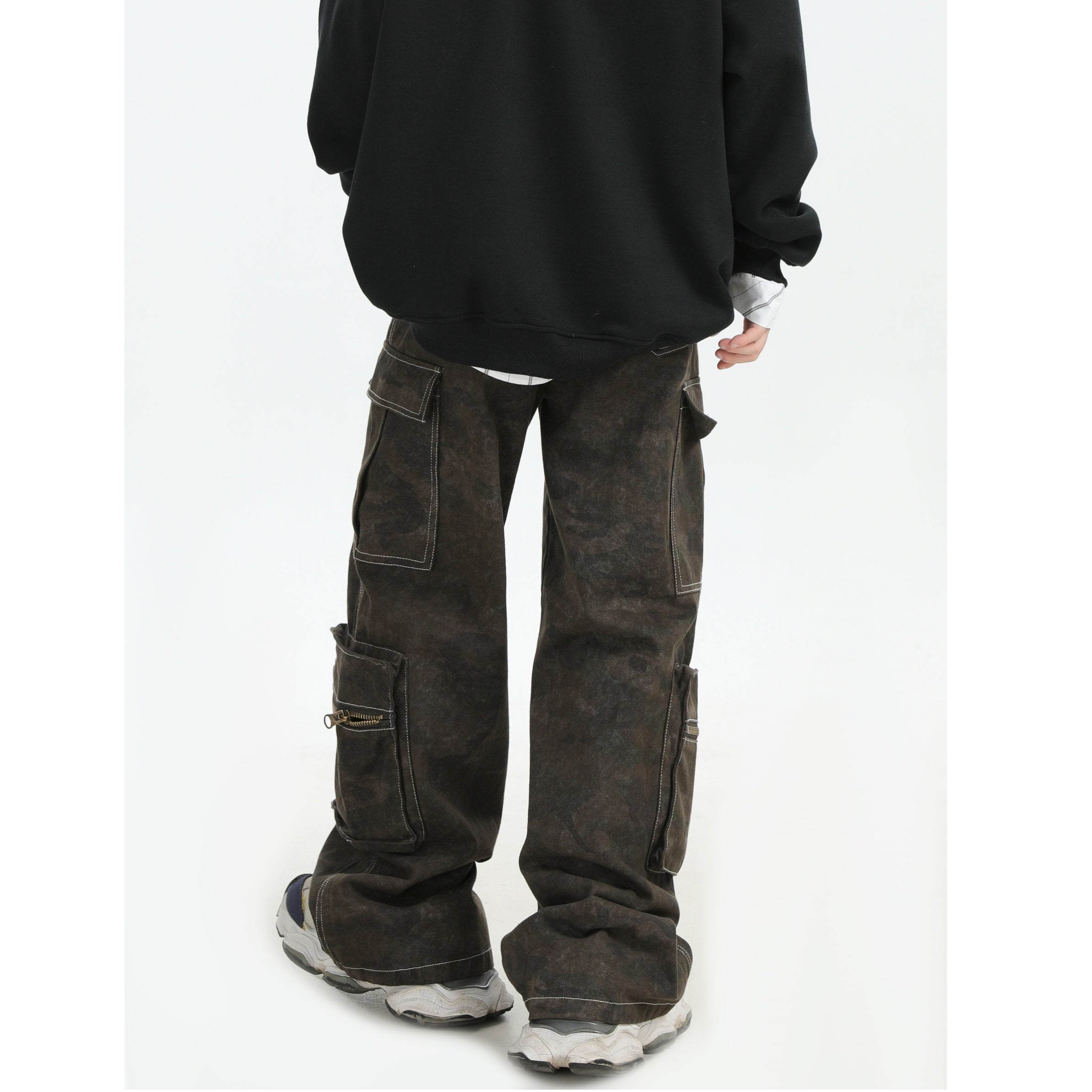 Camouflage Zipper Multi-Pocket Cargo Pants IN7059