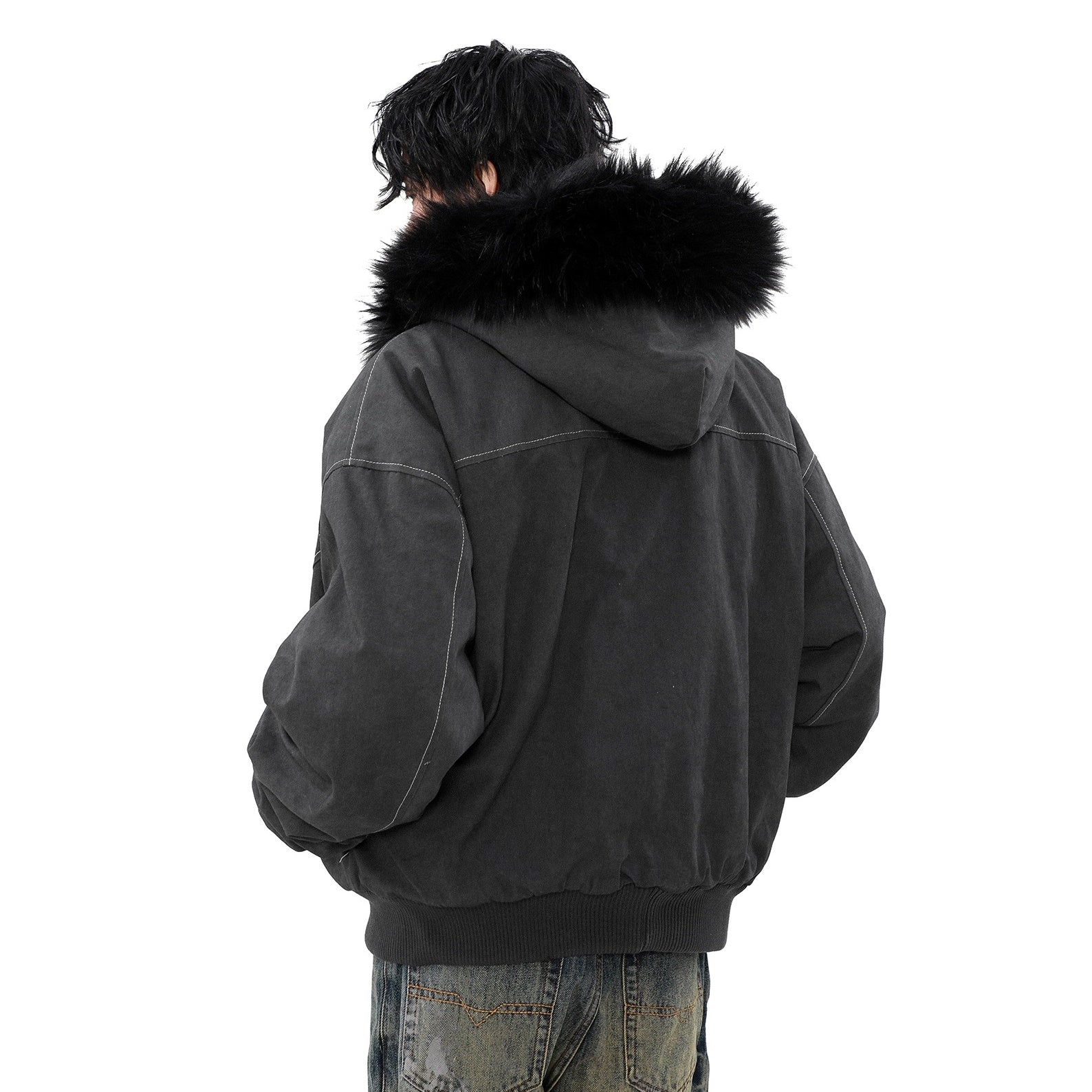 Plush Fur Collar Casual Jacket MB7293