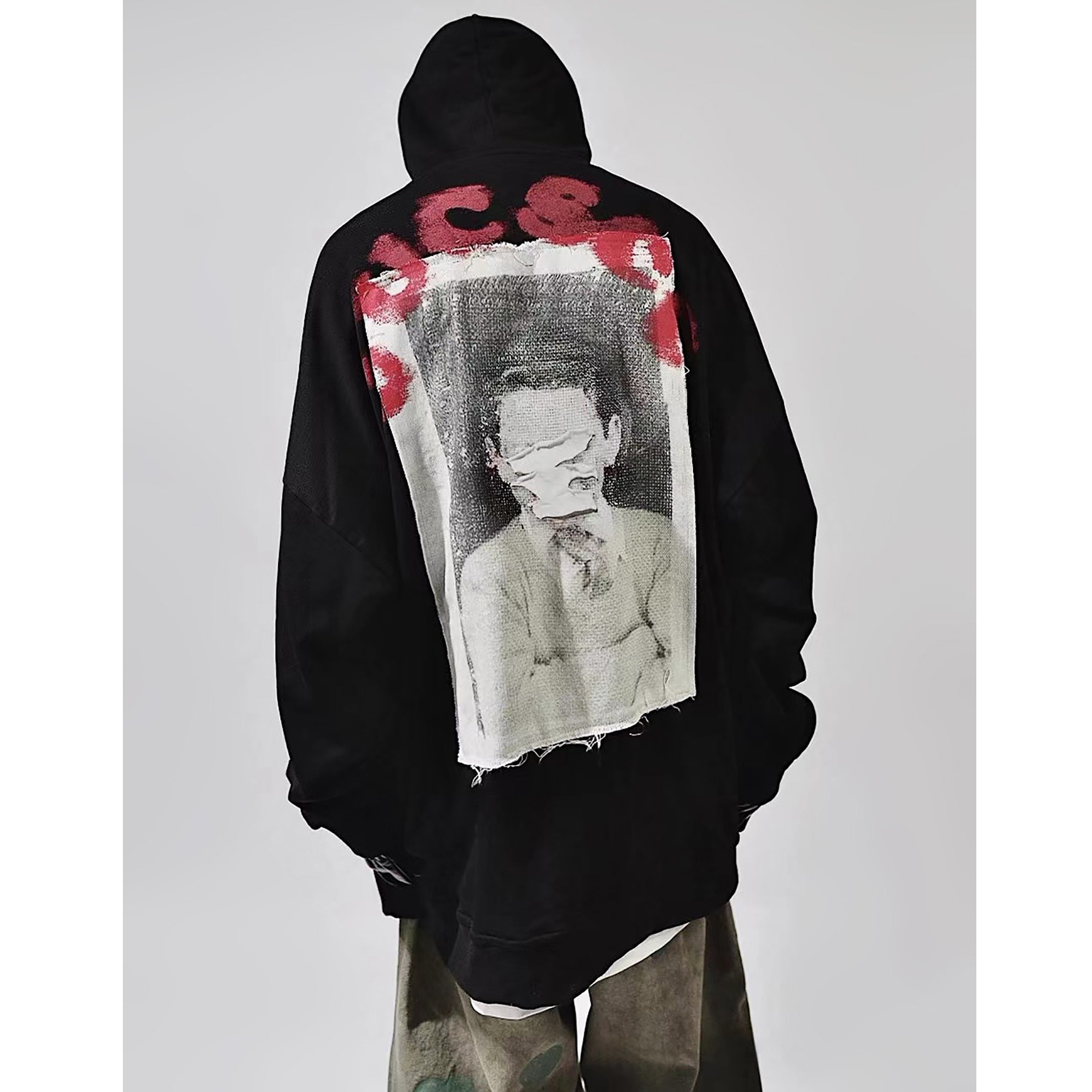 Oversize Street Back Patch Hoodie UU7010