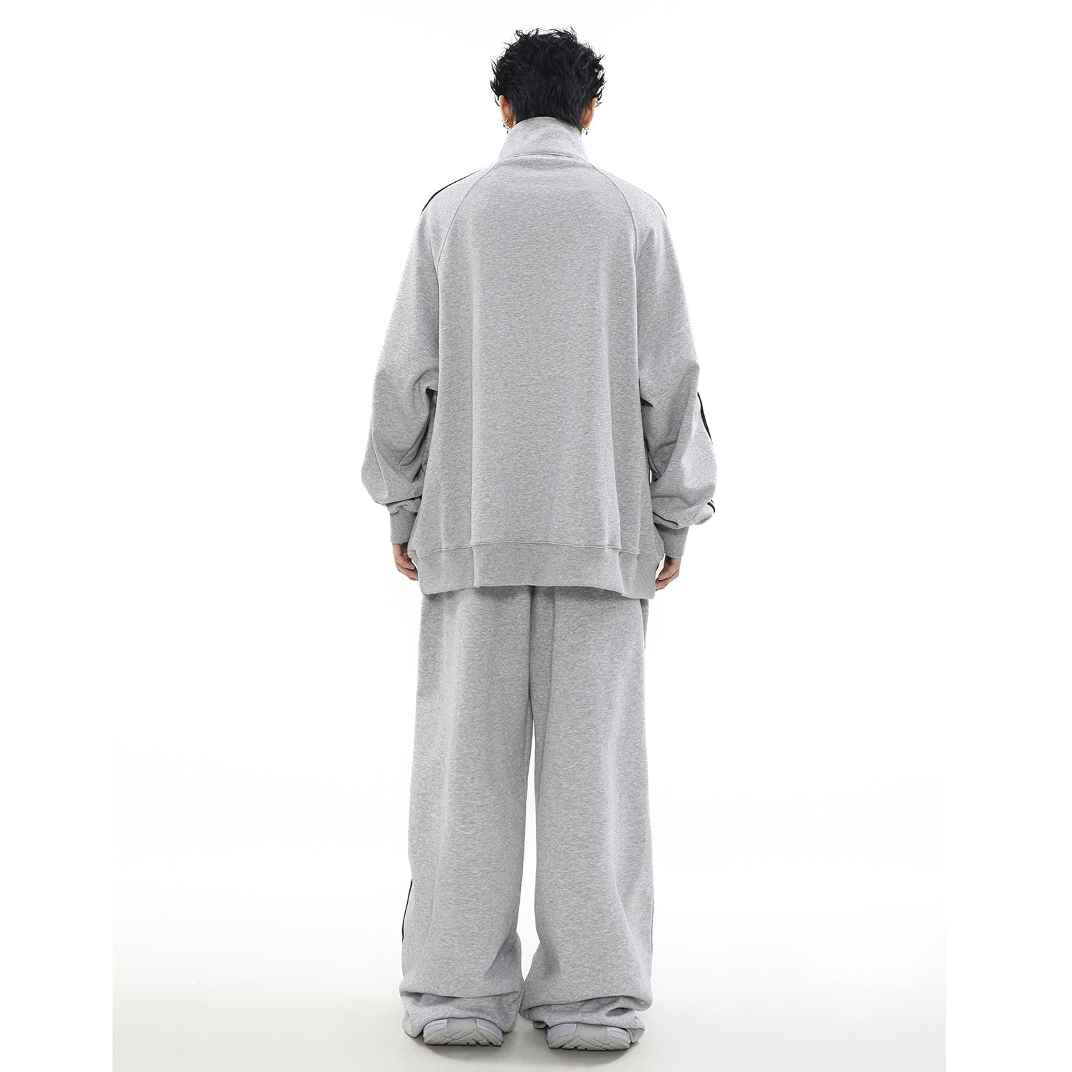 【上下別売り】Three Line Half-Zip Sweat & Loose Pants Set-up MR051