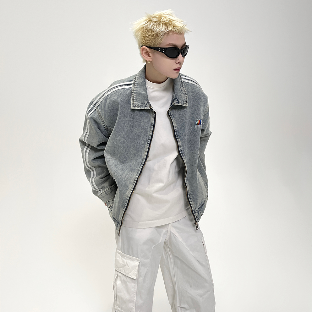 Wash Denim Zip-up Jacket EAT069
