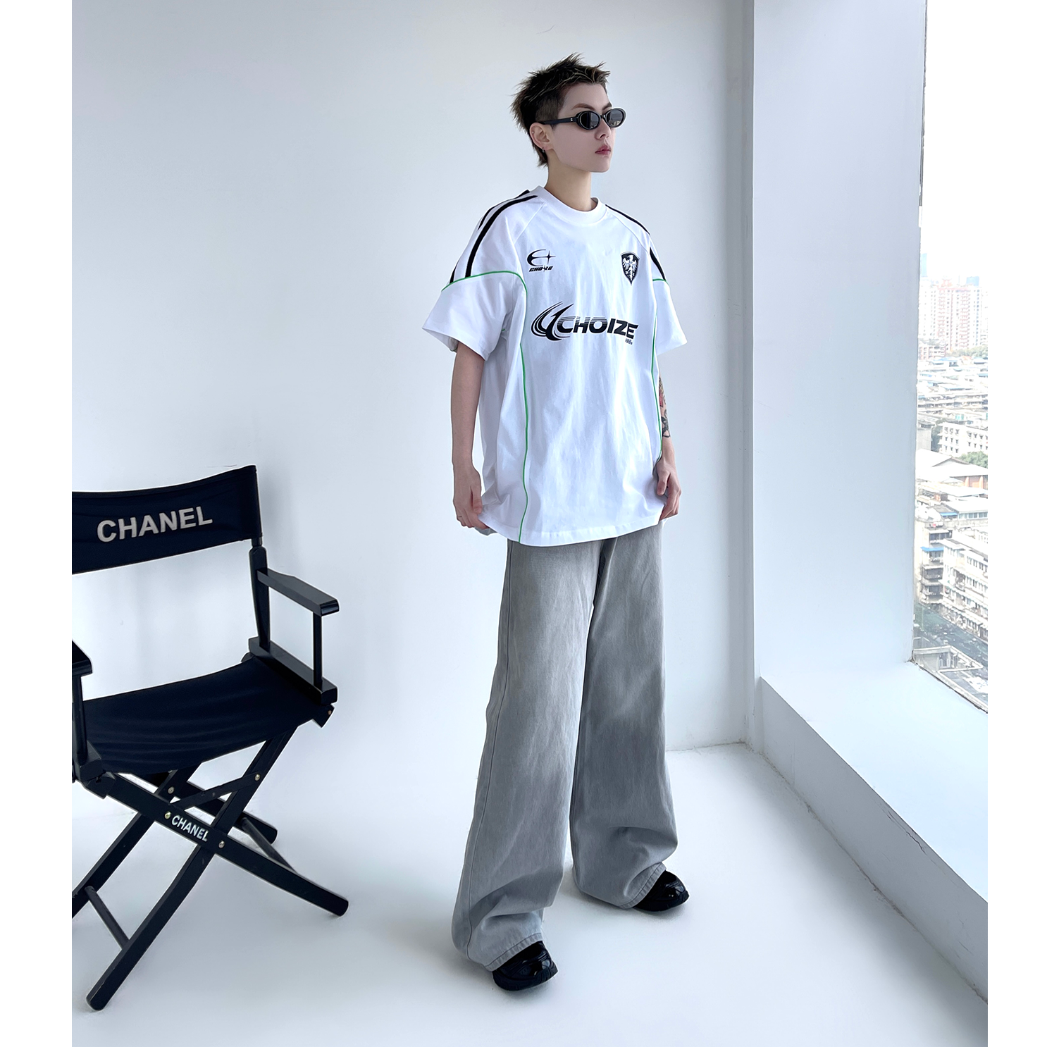 Motorcycle Print Sporty T-shirt EAT004