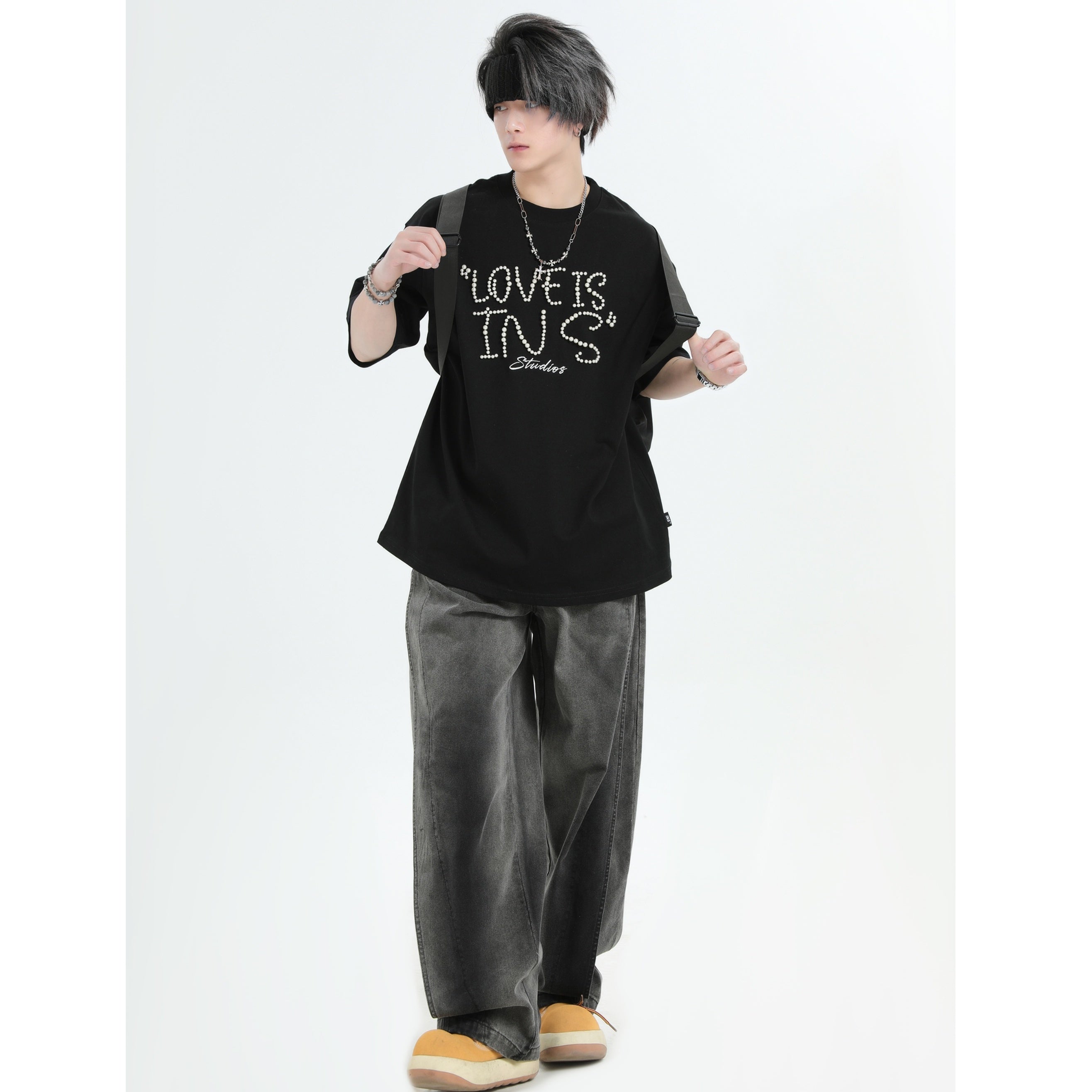Gradient Smudge Wash Loose Jeans IN7058