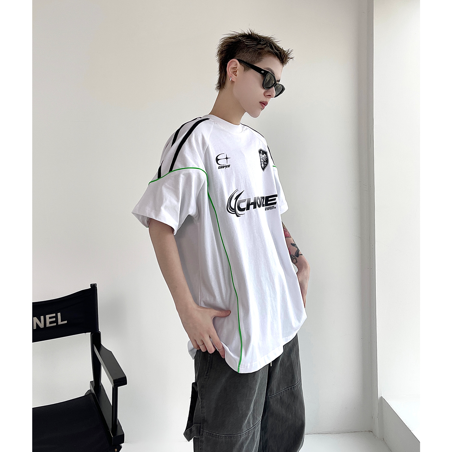 Motorcycle Print Sporty T-shirt EAT004