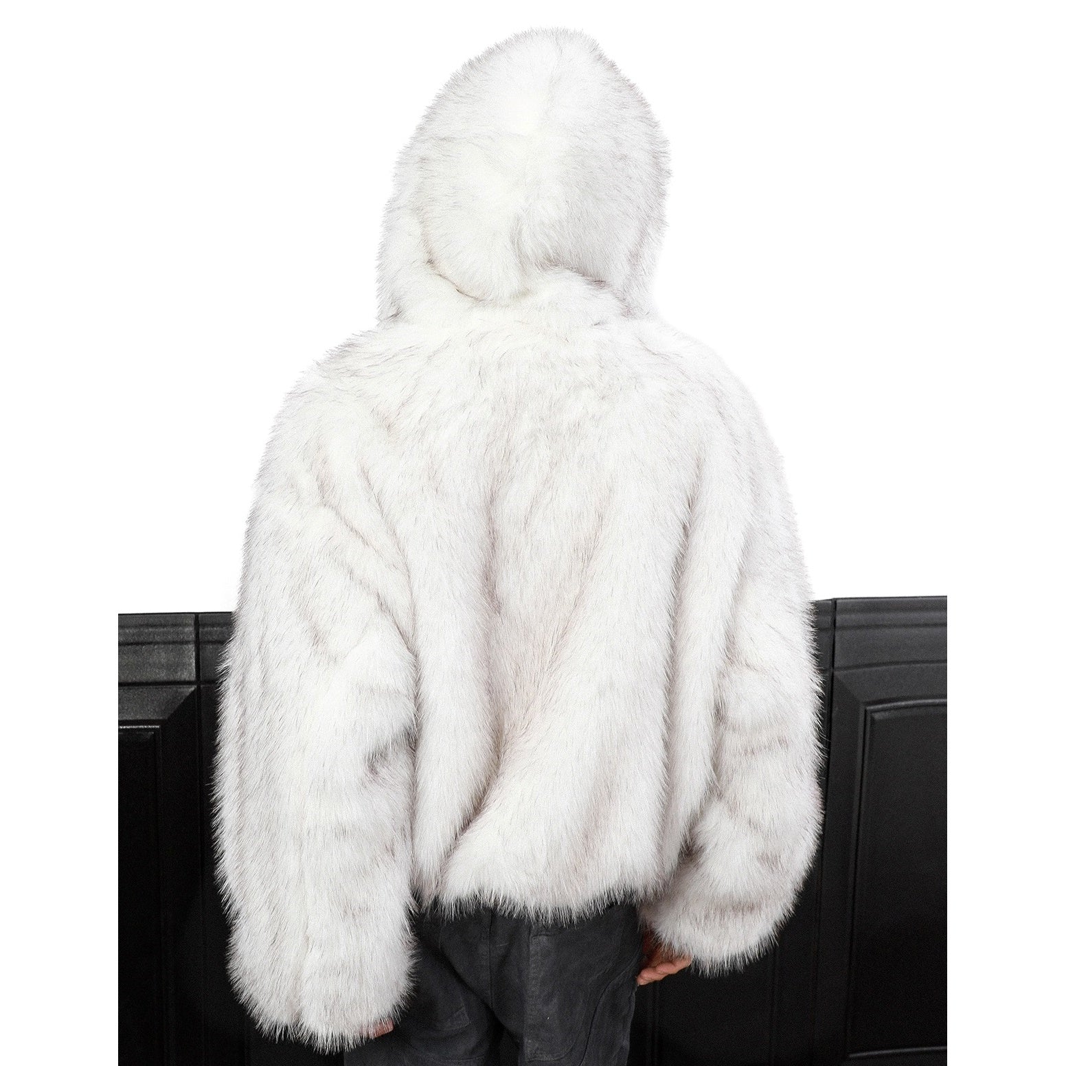 Reversible Fur ZIP-Up Hooded Blouson MB7315