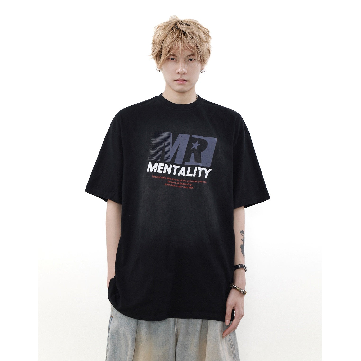 Retro Letter Print Casual T-shirt MR022