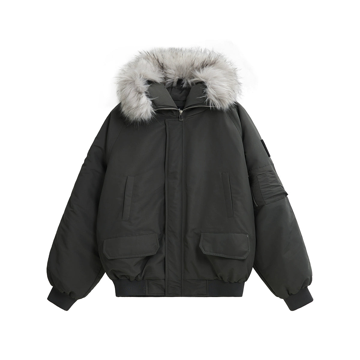 Fur Collar Hooded Thickened Padded Jacket MB7252