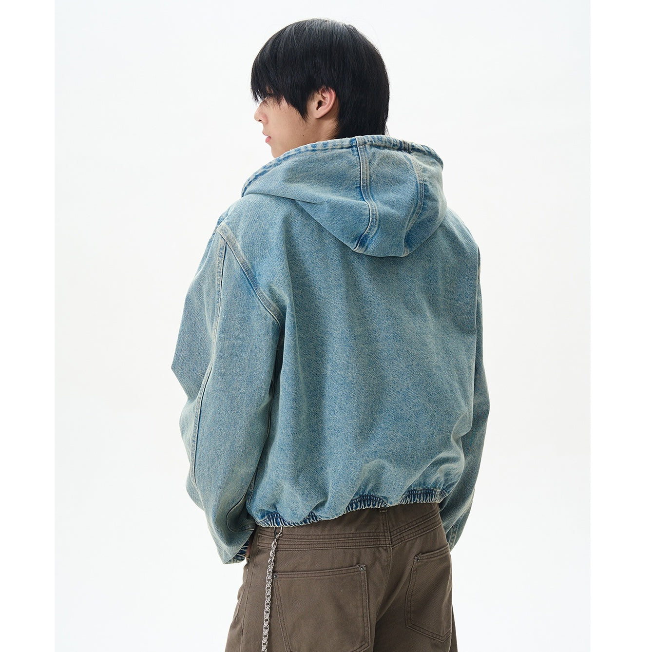 Denim Zip Hooded Jacket MB7344