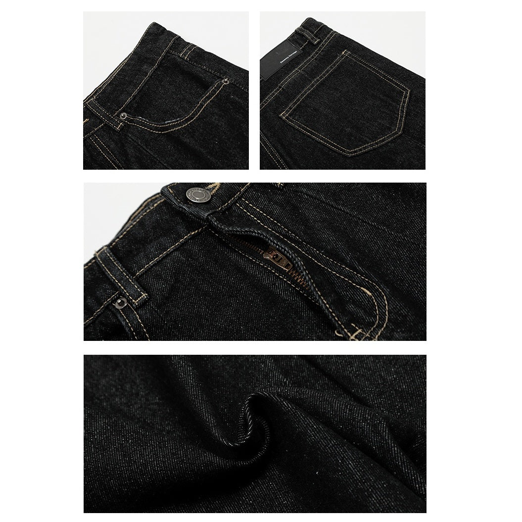 Split Design Wide Scimitar Jeans MB7334