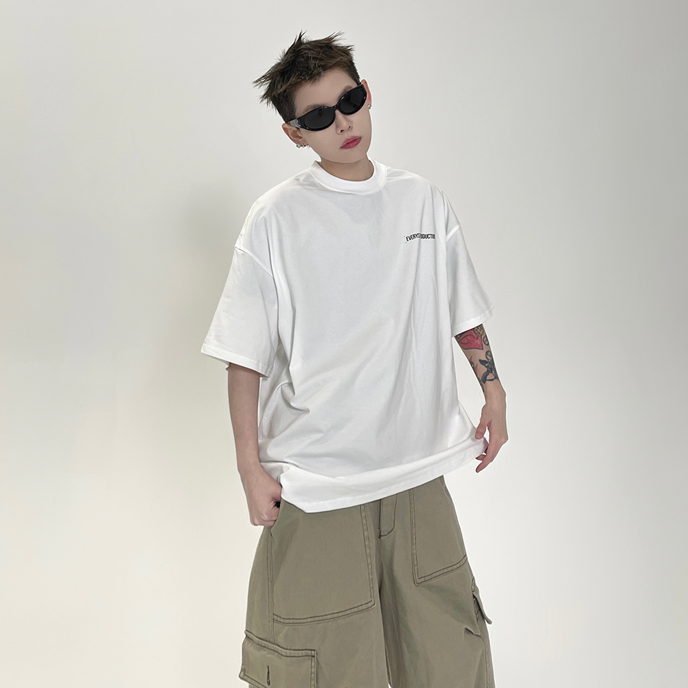 Simple Letter Print T-shirt EAT097