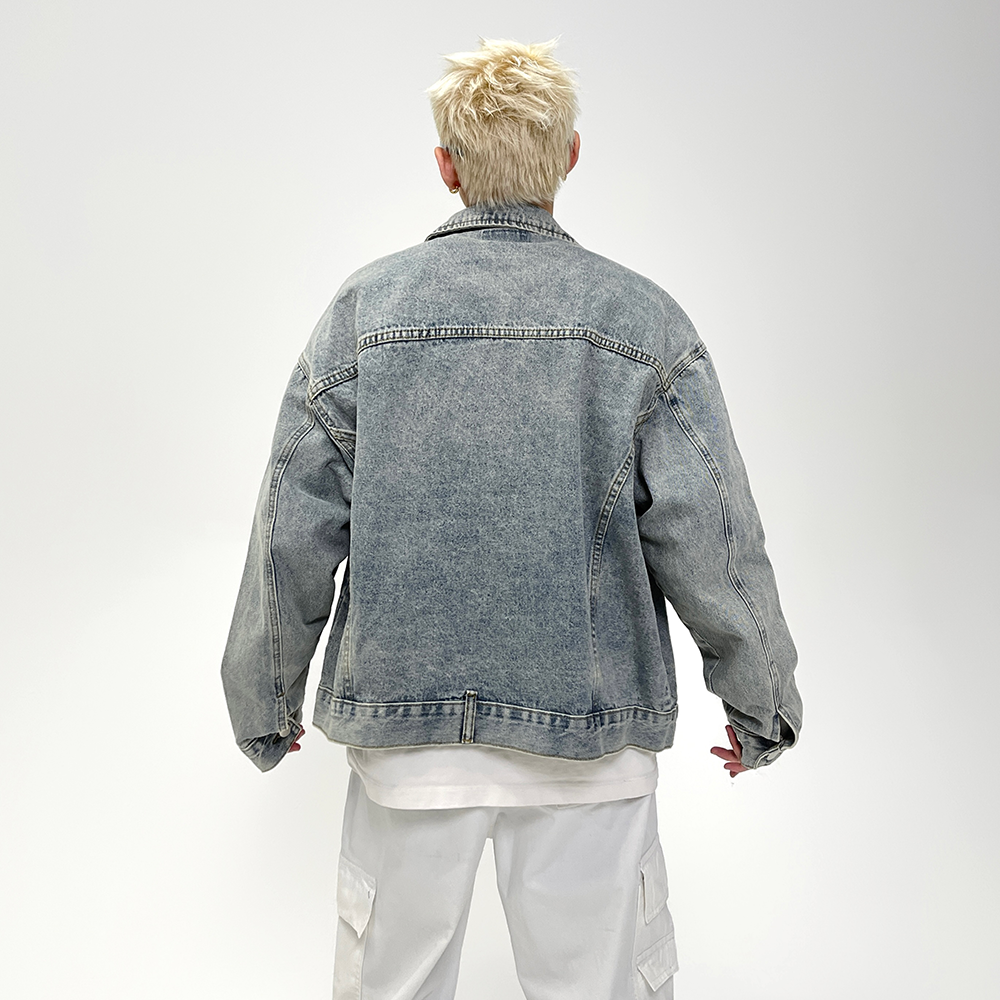 Wash Denim Zip-up Jacket EAT069