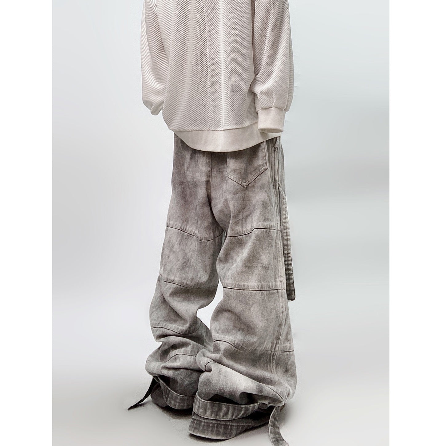 Mud Dyed Distressed Washed Jeans UU7014