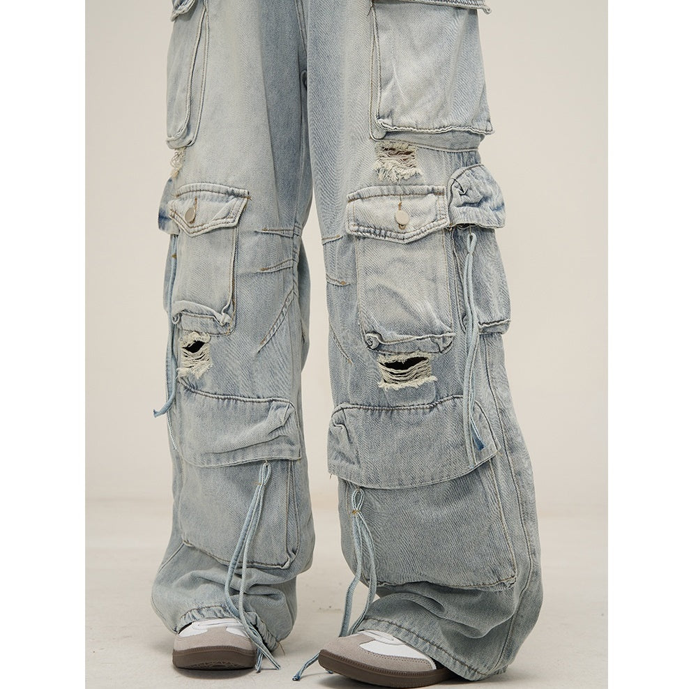 Heavy Industry Ripped Cargo Jeans MB7020