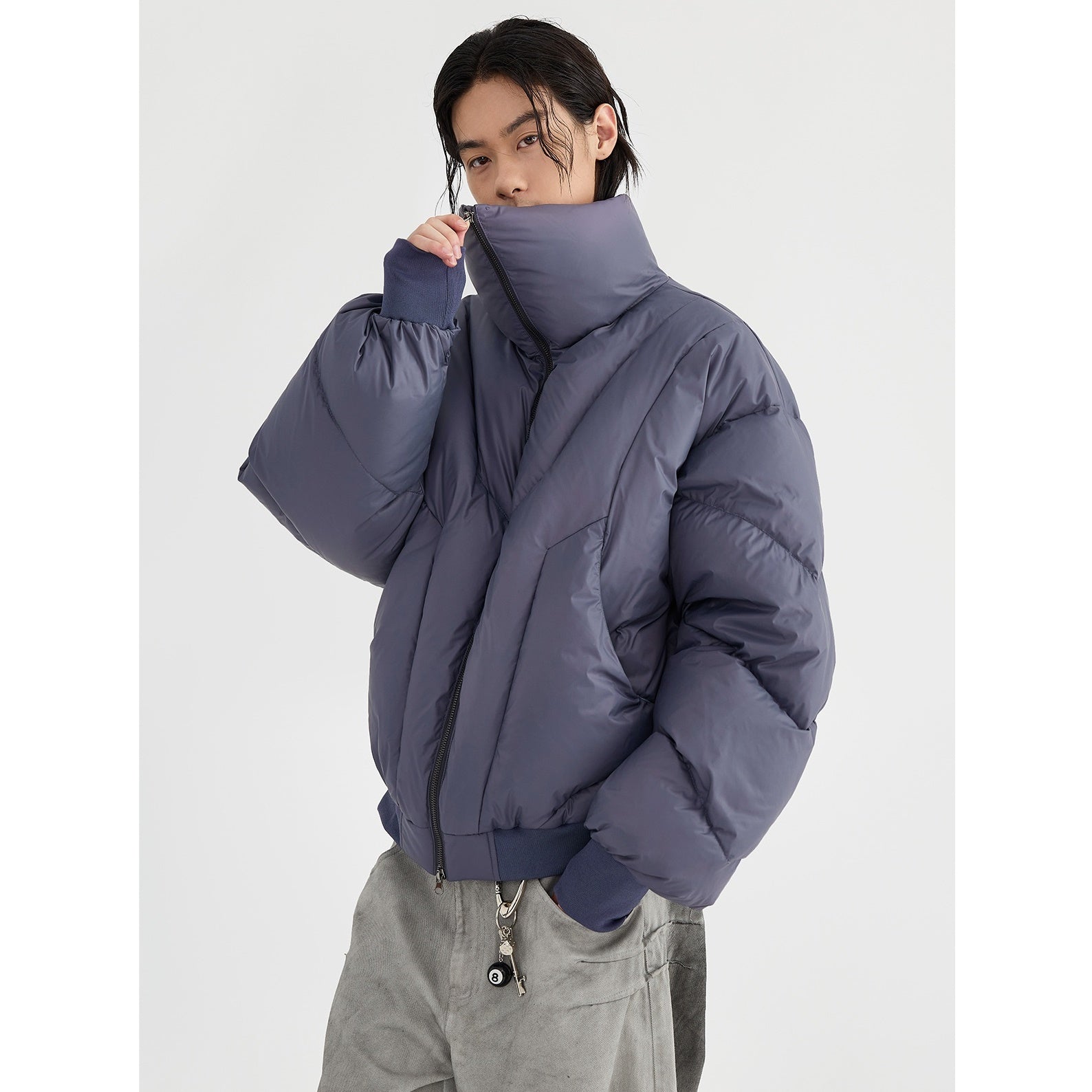 Geometry Stitch High Neck Down Jacket MB7255
