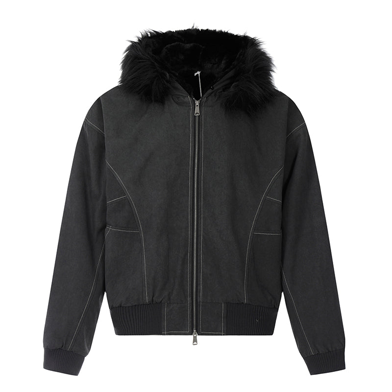 Plush Fur Collar Casual Jacket MB7293