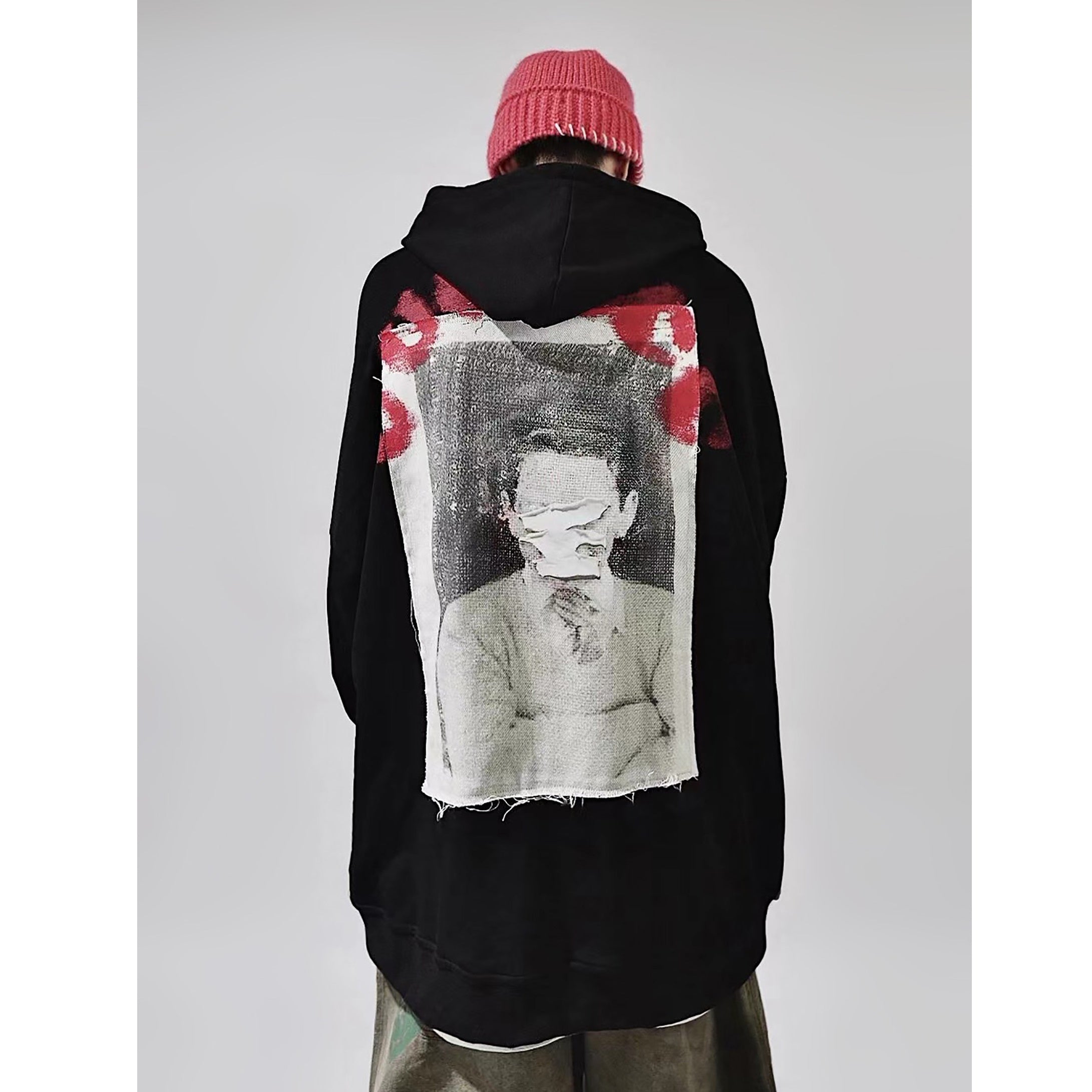 Oversize Street Back Patch Hoodie UU7010