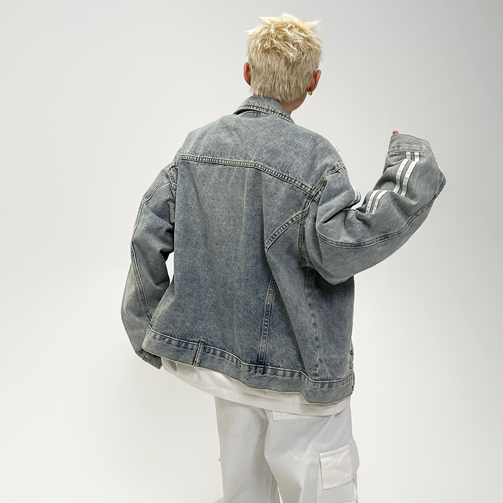 Wash Denim Zip-up Jacket EAT069