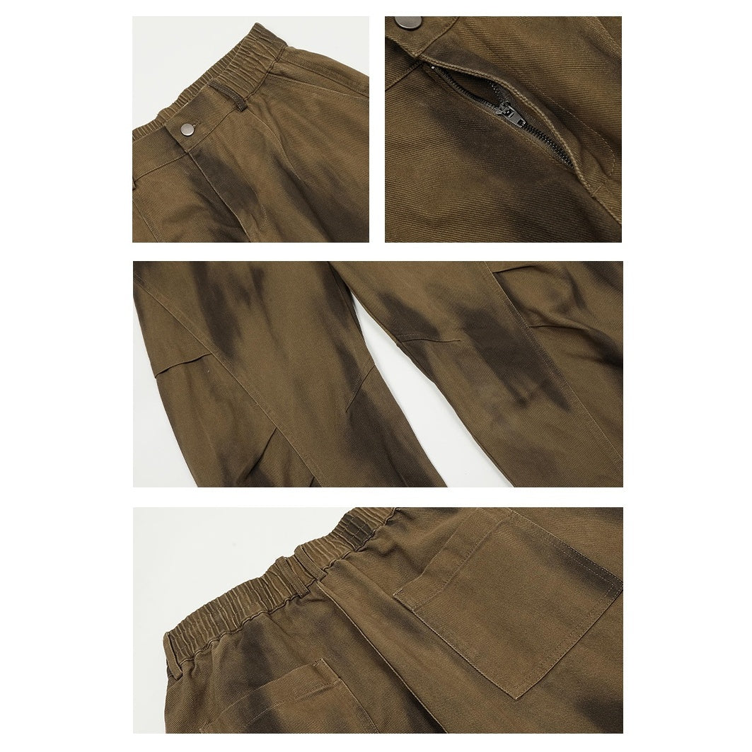 Pleated Dirty Dyed Loose Pants MB7336