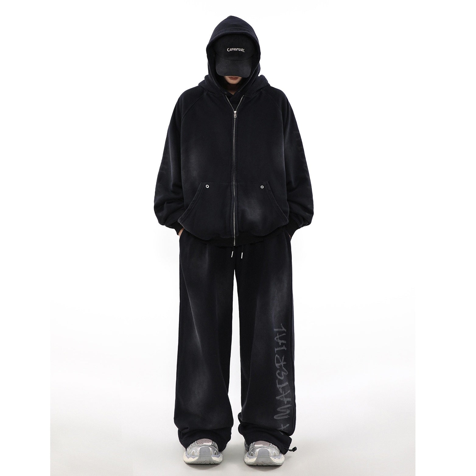 【上下別売り】Vintage Mud Dyed Distressed ZIP-Up Hooded Sweat MR027
