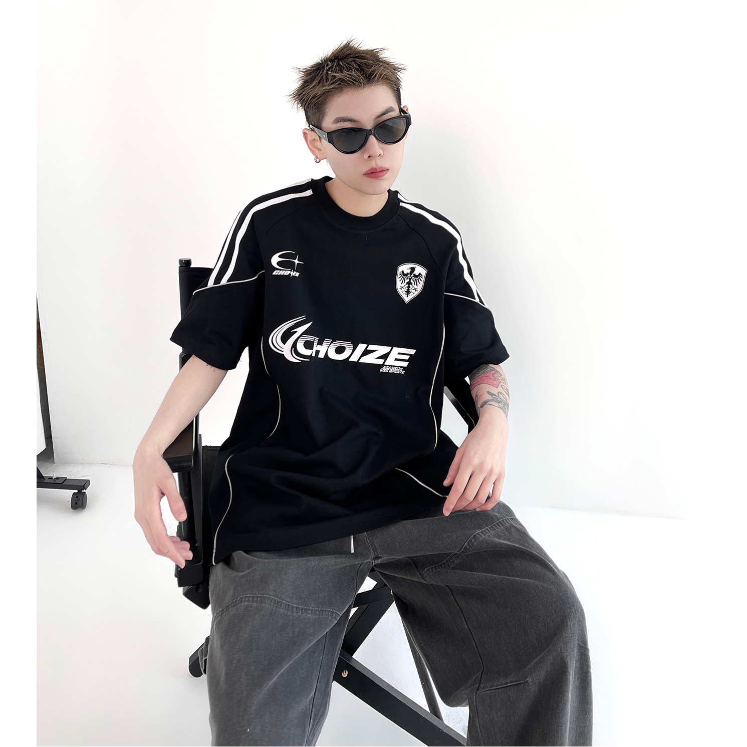 Motorcycle Print Sporty T-shirt EAT004