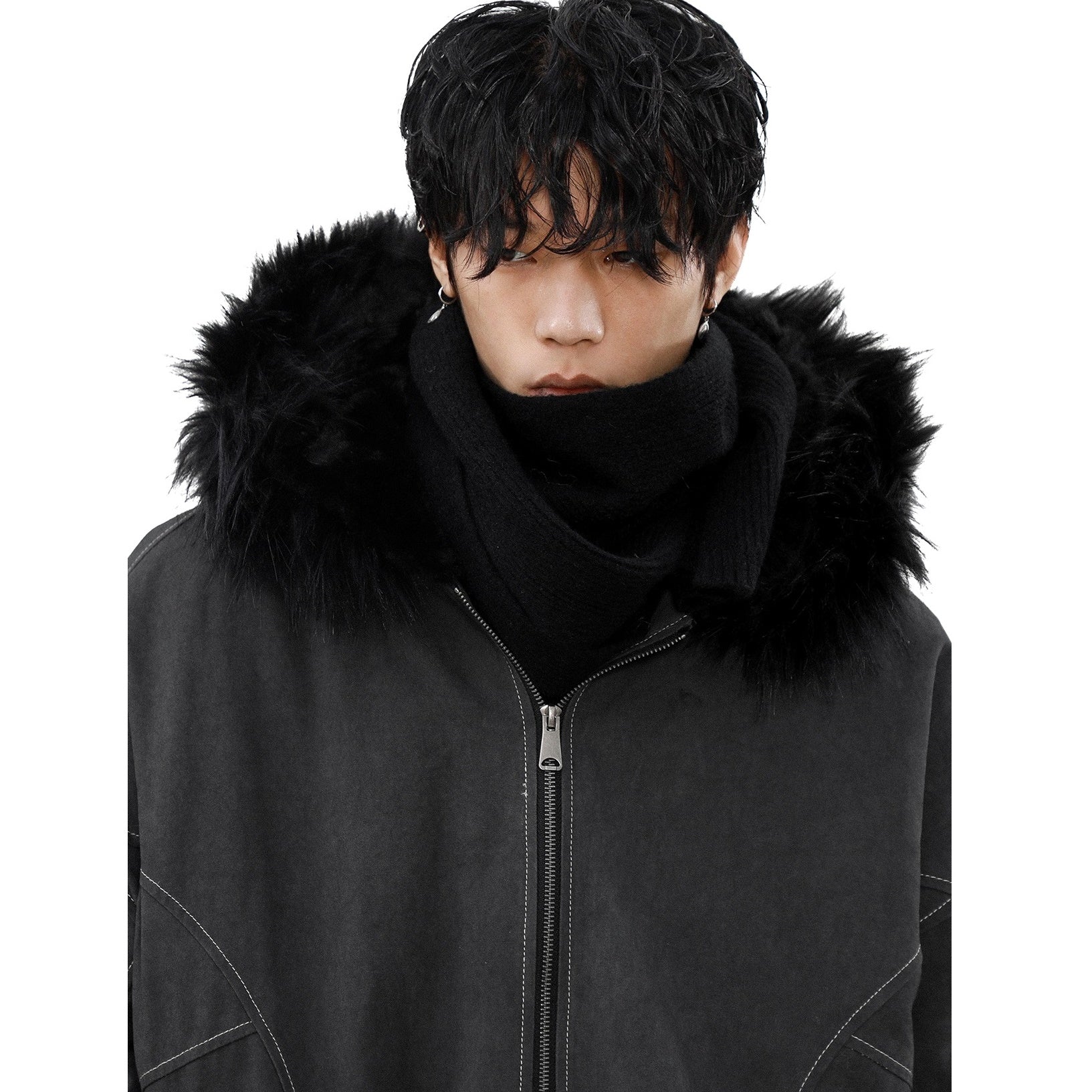 Plush Fur Collar Casual Jacket MB7293