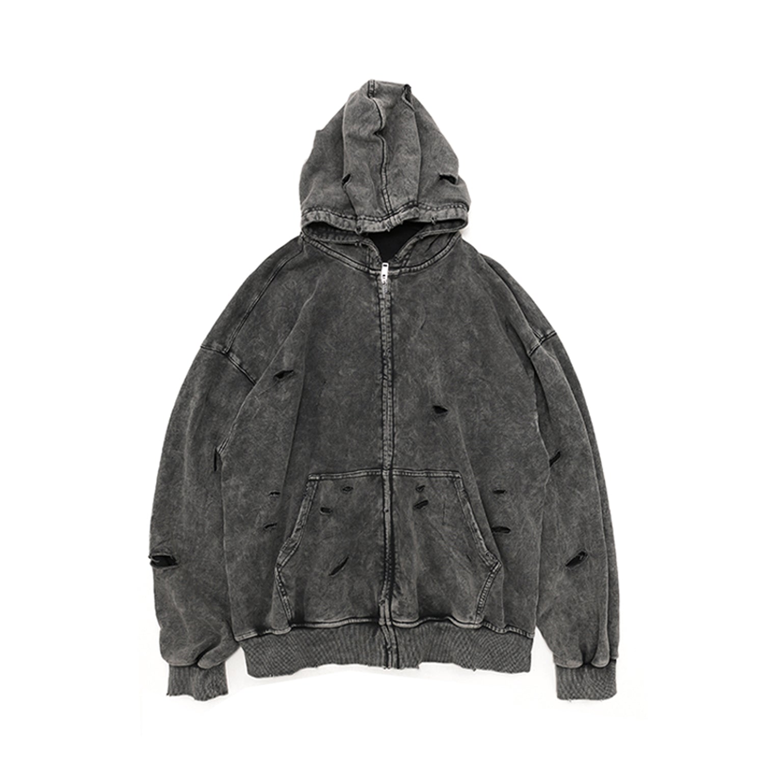 【上下別売り】Distressed Ripped Hooded Jacket MB7329