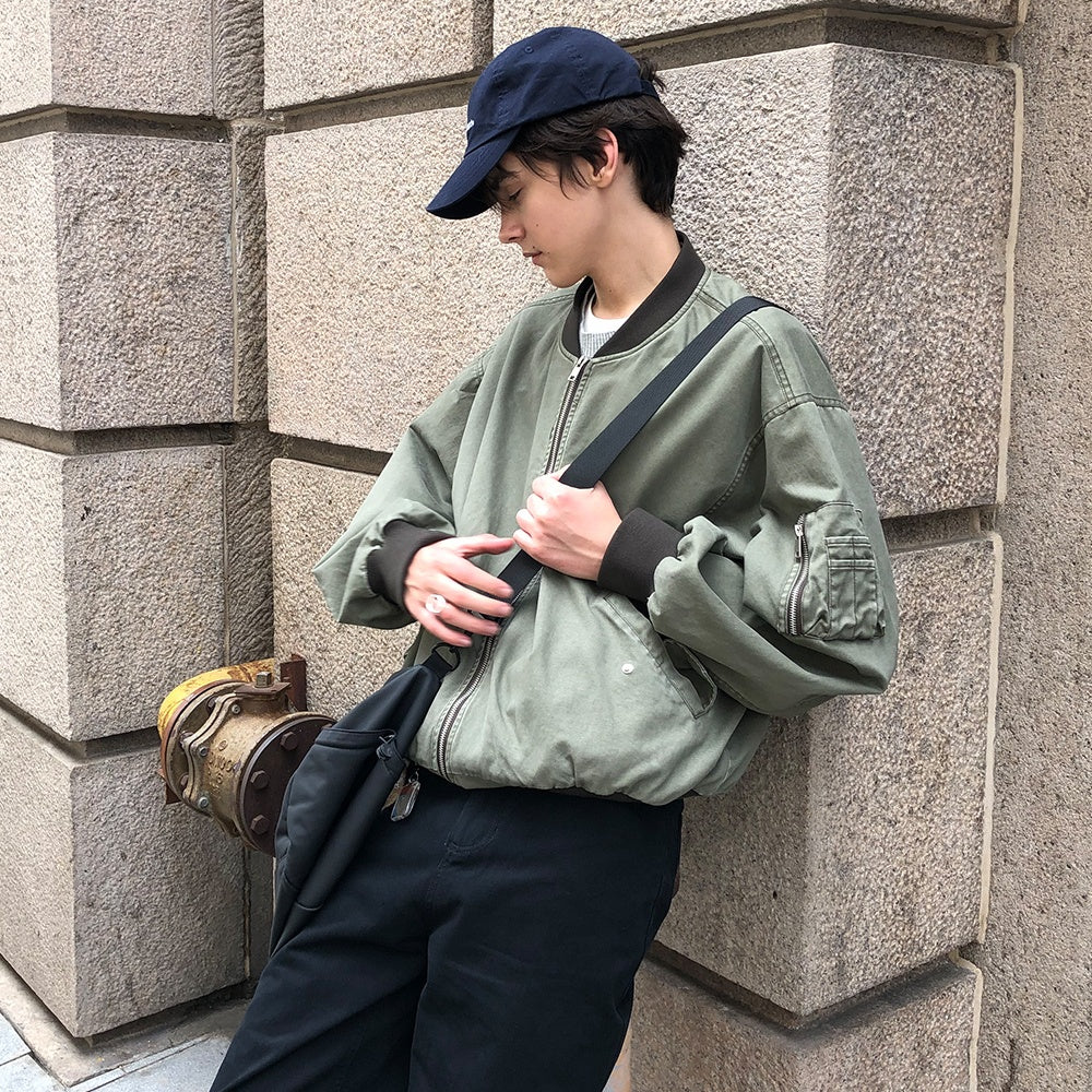Vintage Distressed Baseball Jacket CM2003
