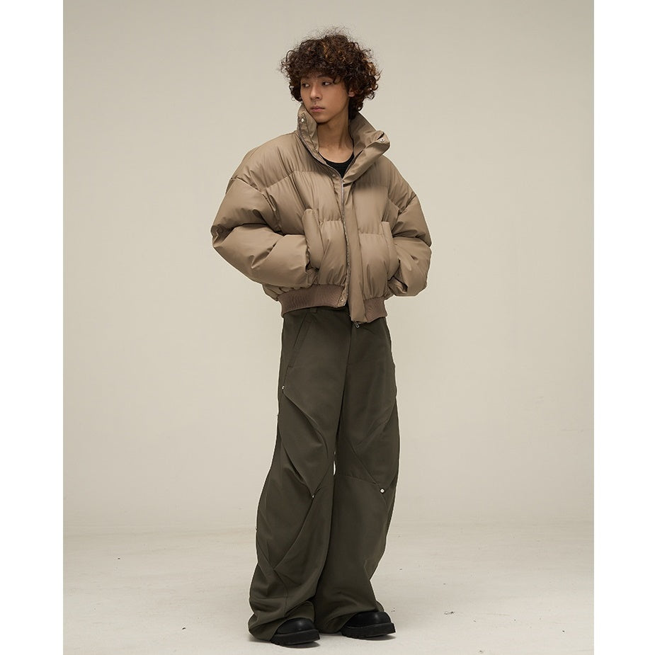 Stand Collar Short Padded Jacket MB7256