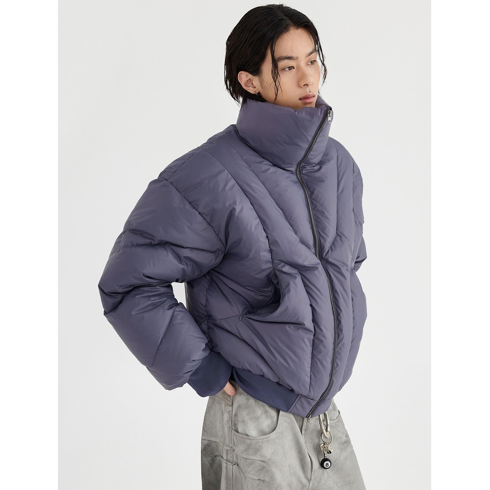 Geometry Stitch High Neck Down Jacket MB7255