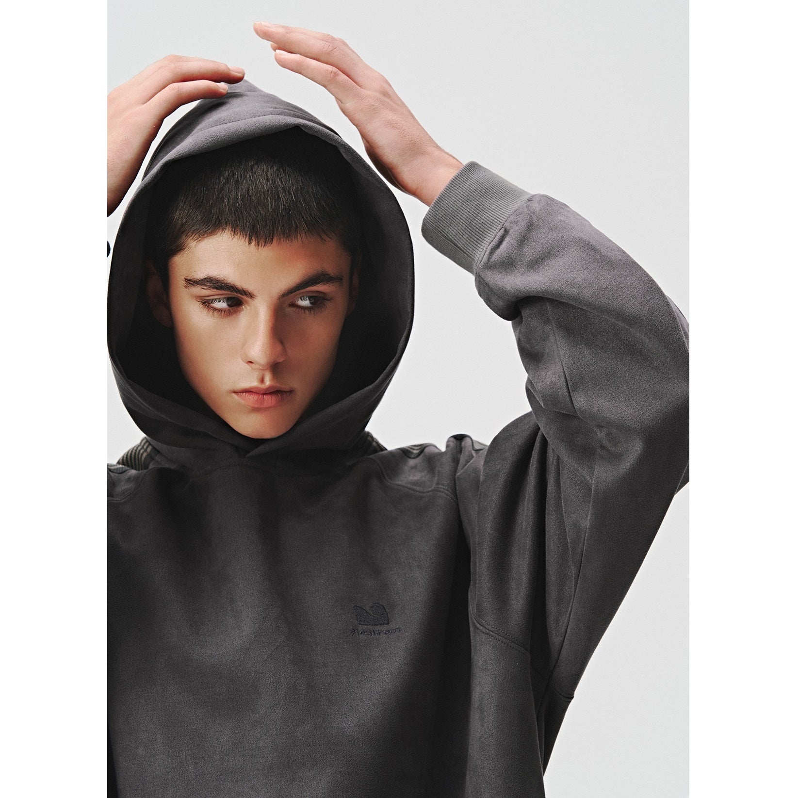 Imitation Suede Touch Line Hoodie MB7138