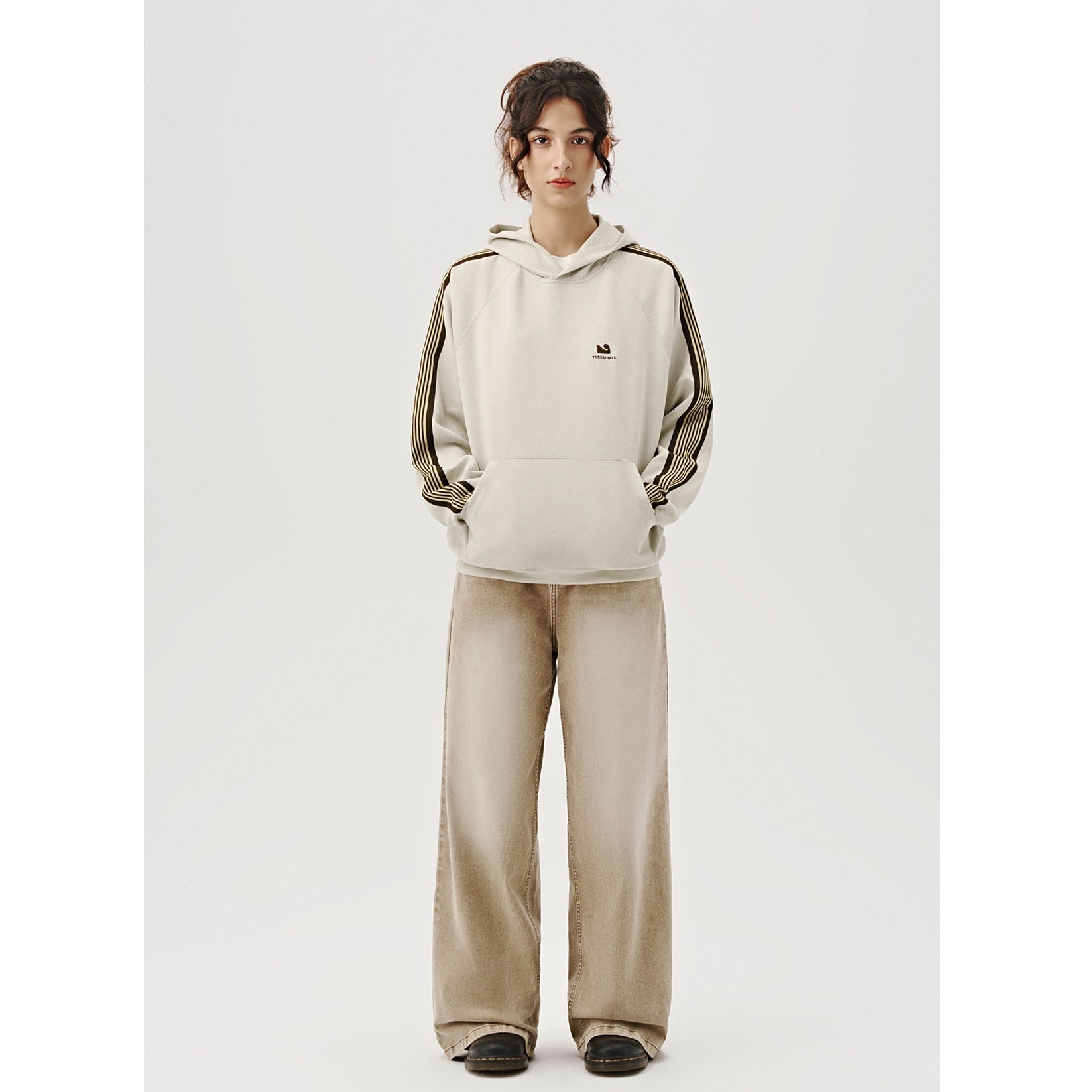 Imitation Suede Touch Line Hoodie MB7138