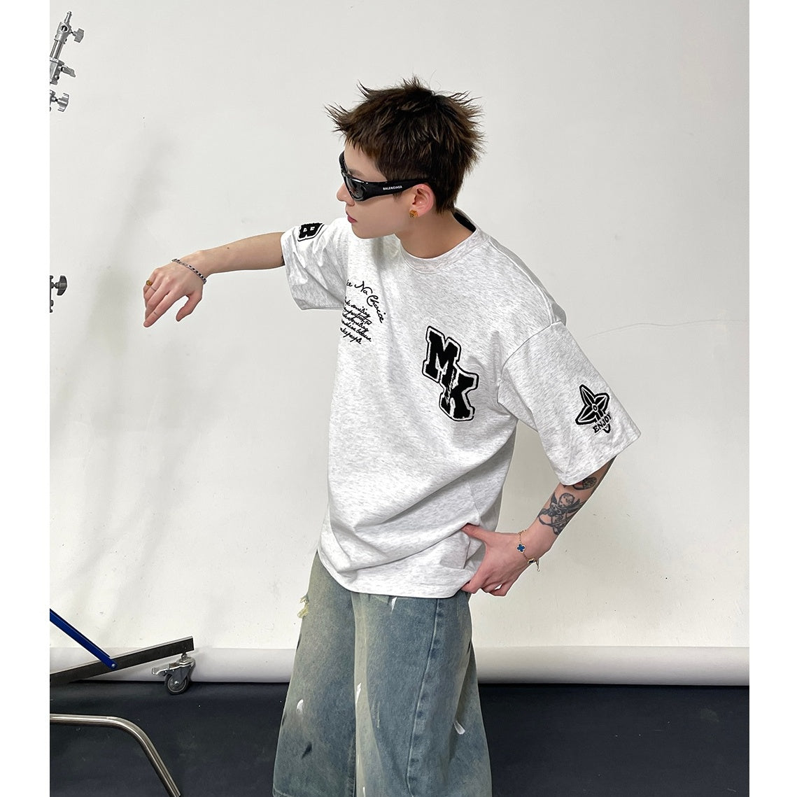 Letter Towel Embroidered T-Shirt EAT124