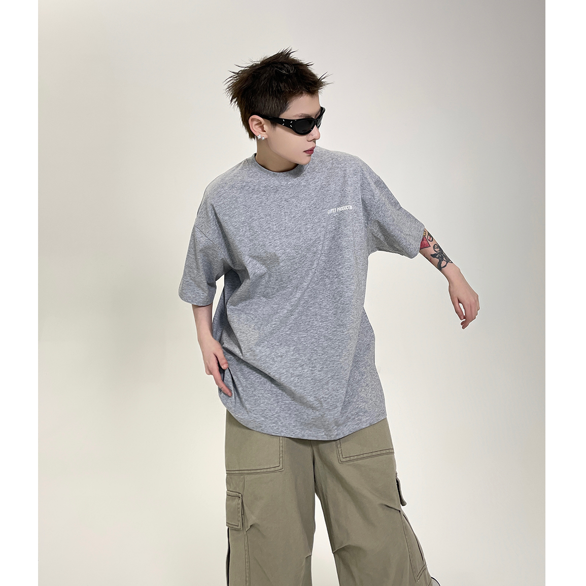 Simple Letter Print T-shirt EAT097