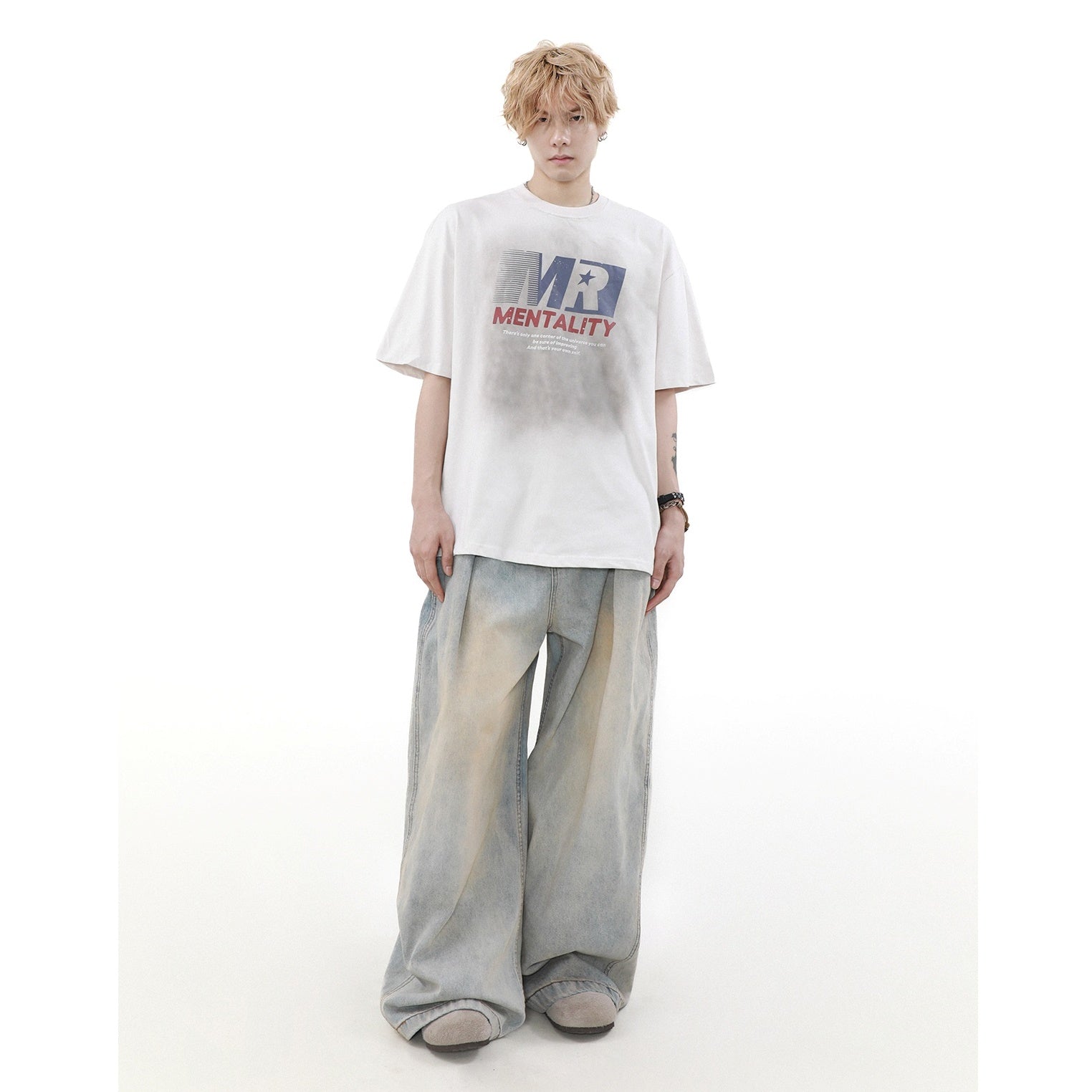 Retro Letter Print Casual T-shirt MR022