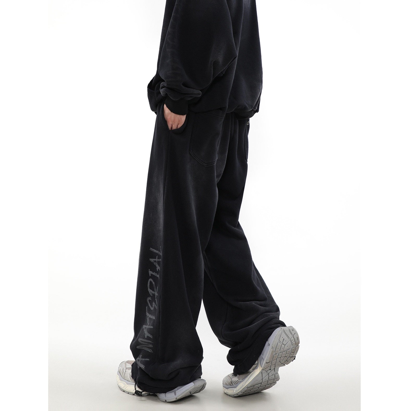 【上下別売り】Street Rubbing Dirty Graffiti Sweat Pants MR026