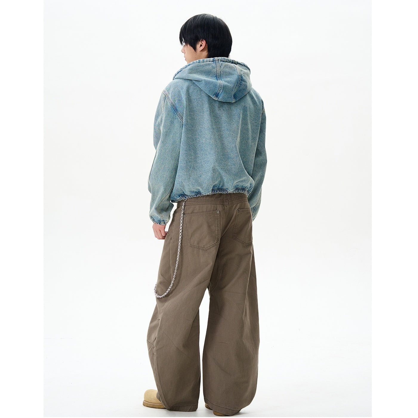 Denim Zip Hooded Jacket MB7344
