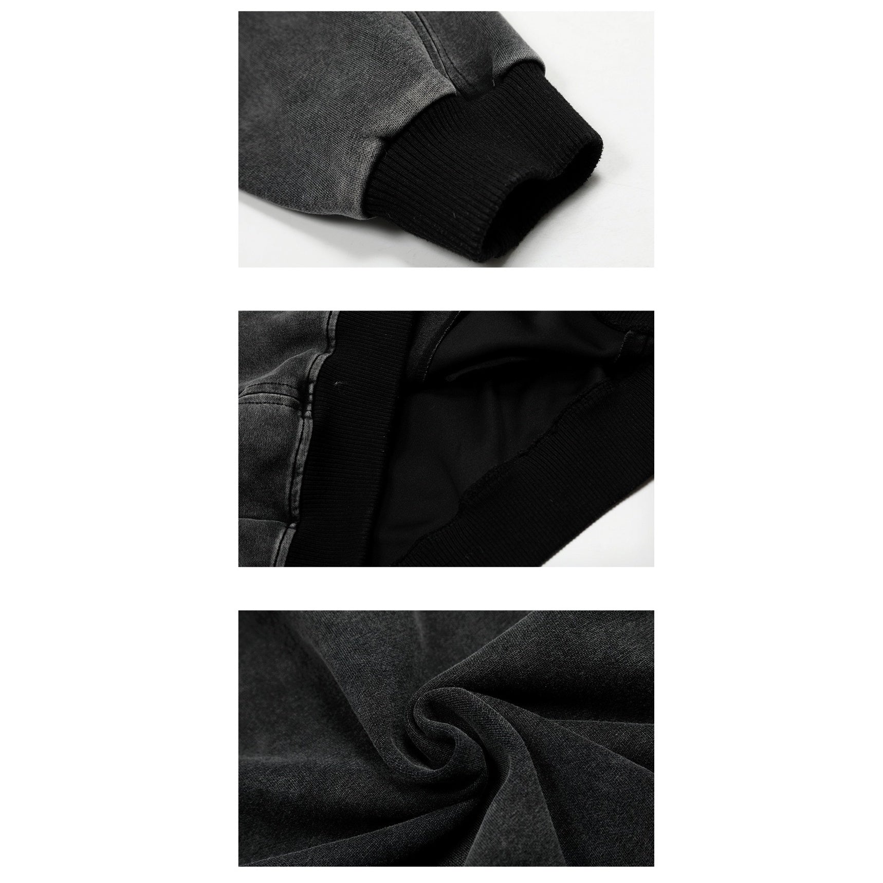 Washed Hooded Zipper Jacket MB7331