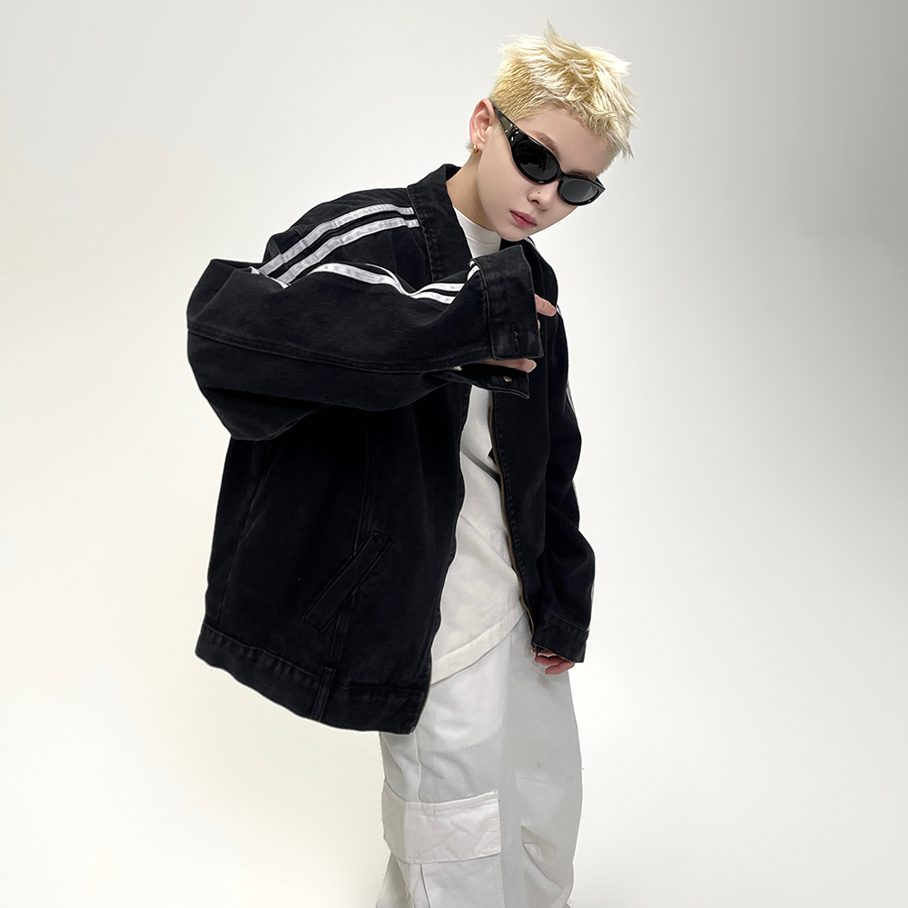 Wash Denim Zip-up Jacket EAT069