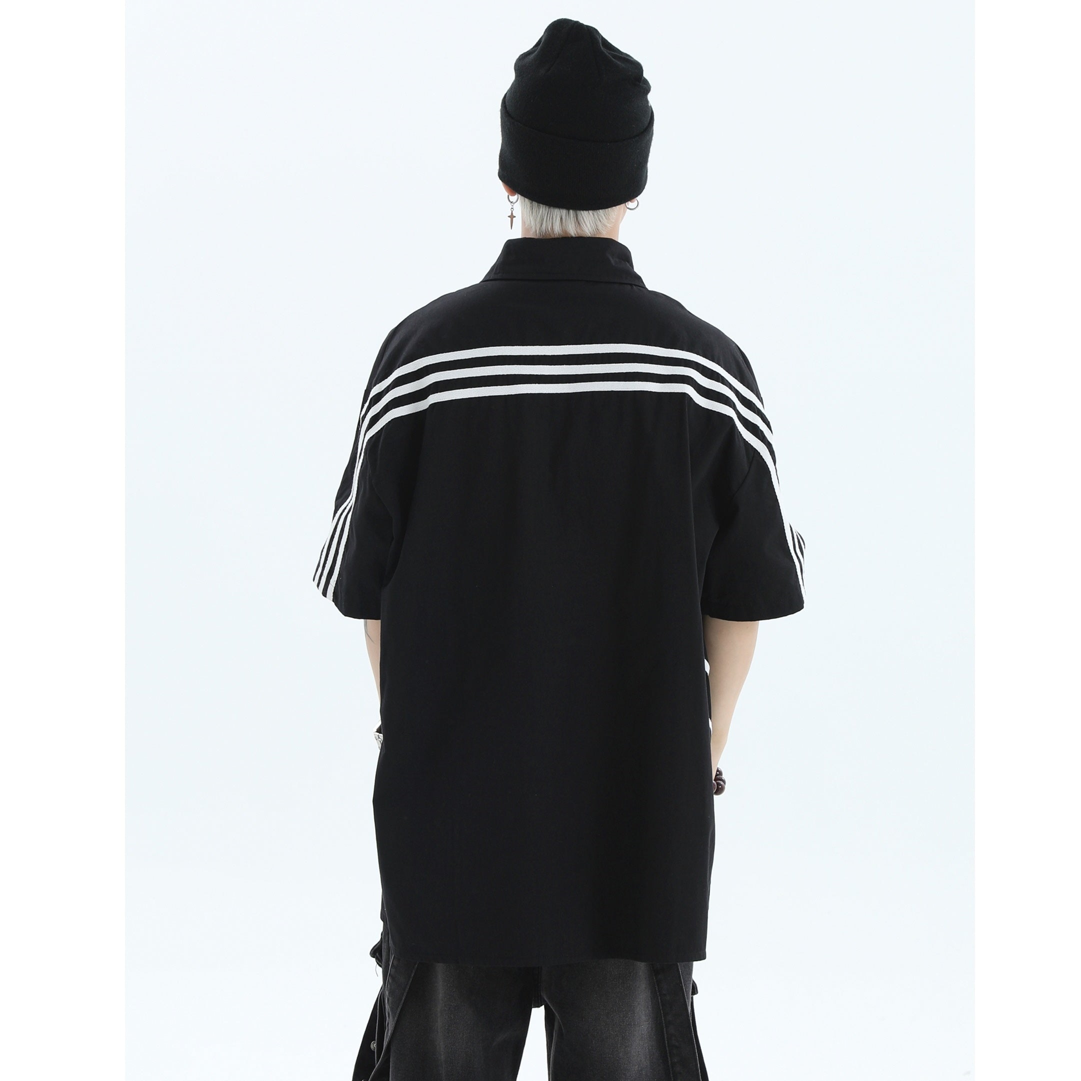 Three-Bar Stitched Racing Style Shirt IN7048