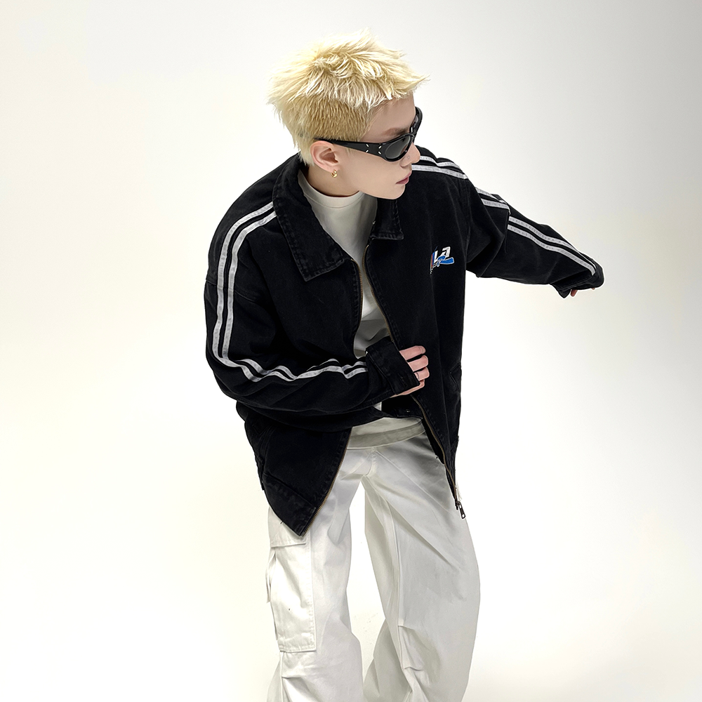 Wash Denim Zip-up Jacket EAT069