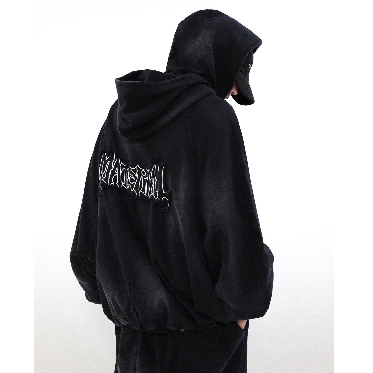 【上下別売り】Vintage Mud Dyed Distressed ZIP-Up Hooded Sweat MR027