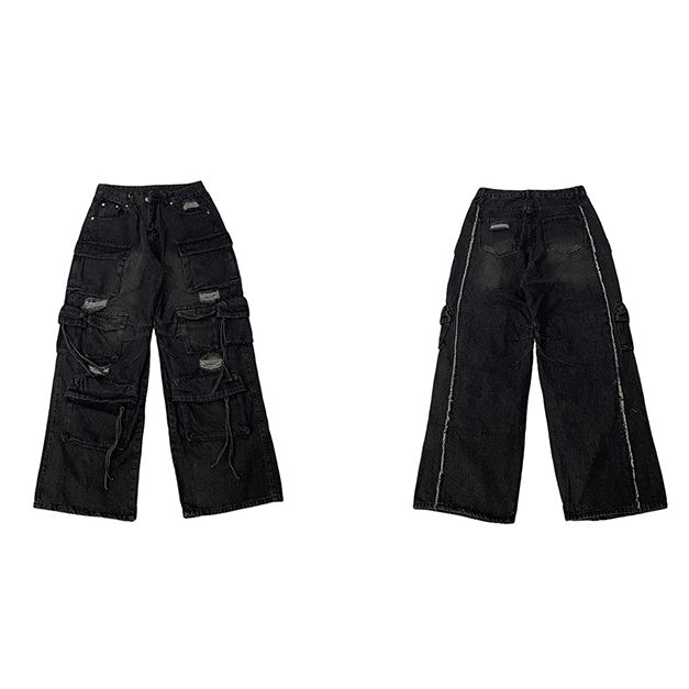 Heavy Industry Ripped Cargo Jeans MB7020