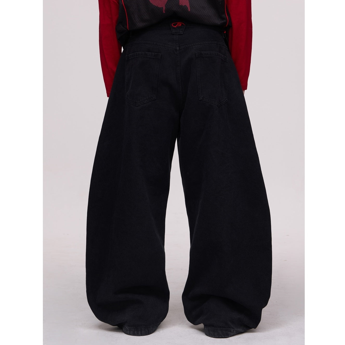 Basic Wide Barrel Leg Jeans MB7325