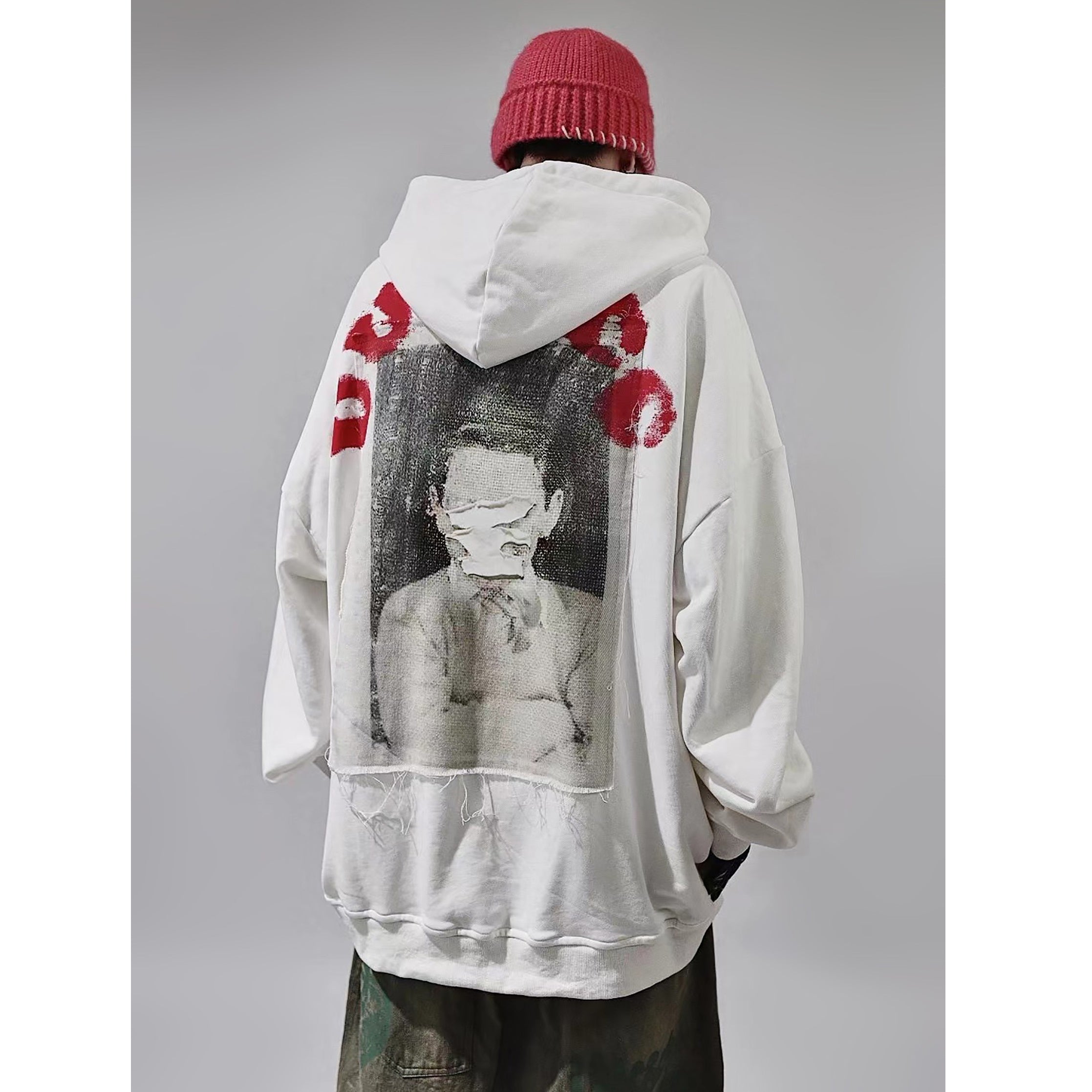 Oversize Street Back Patch Hoodie UU7010